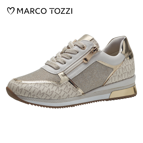 Marco Tozzi Γυναικεία sneakers σε Κρεμ χρώμα