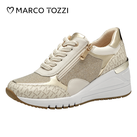 Marco Tozzi Γυναικεία sneakers σε Κρεμ χρώμα