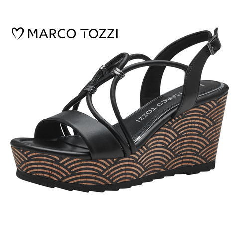 Marco Tozzi Γυναικείες  Πλατφόρμες Σε Μαύρο Χρώμα