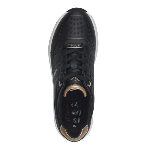 S.Oliver Γυναικεία Ανατομικά Sneakers Σε Μαύρο Χρώμα