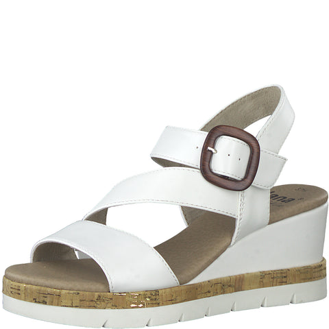 Jana Ανατομικές Πλατφόρμες σε Λευκό Χρώμα BOURLIS Shoes - Accessories