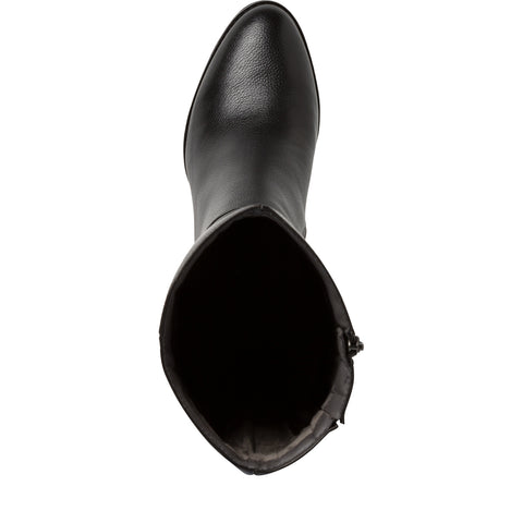 Tamaris Comfort Ανατομικές Δερμάτινες Μπότες Σε Μαύρο Χρώμα.