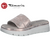 Tamaris Comfort  Δερμάτινες Ανατομικές Παντόφλες Σε Ροζ/Χρυσό Χρωμα BOURLIS Shoes - Accessories
