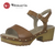 Tamaris Comfort Ανατομικά Δερμάτινα Πεδιλά με Χοντρό Χαμηλό Τακούνι σε Ταμπά Χρώμα BOURLIS Shoes - Accessories