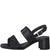 Tamaris Comfort Ανατομικά Δερμάτινα Πεδιλά με Χοντρό Χαμηλό Τακούνι σε Μαύρο Χρώμα BOURLIS Shoes - Accessories