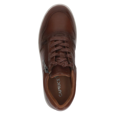 Caprice Δερμάτινα Ανατομικά Sneakers σε Κονιάκ Χρώμα BOURLIS Shoes - Accessories