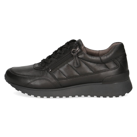 Caprice Δερμάτινα Ανατομικά Sneakers σε Μαύρο Χρώμα BOURLIS Shoes - Accessories