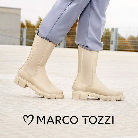 Marco Tozzi Γυναικεία Μποτάκια Σε Μπεζ Χρώμα Marco Tozzi